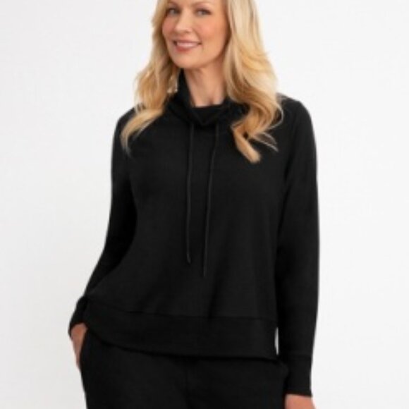 Sympli Tops - Sympli, Bamboo Fleece Sweatshirt, in Black - BRAND NEW